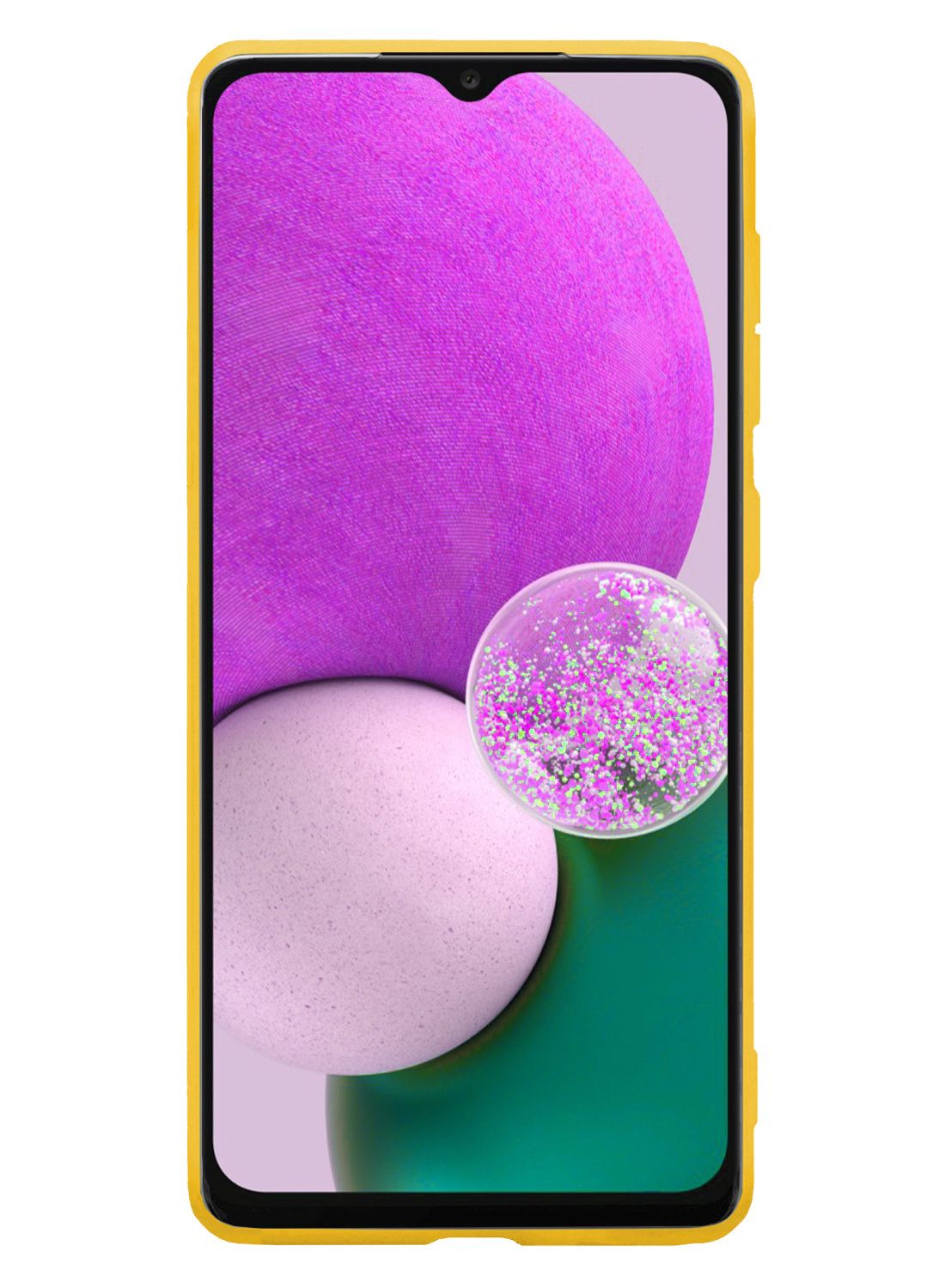 Nomfy Hoesje Geschikt voor Samsung A13 5G Hoesje Siliconen Cover Case - Hoes Geschikt voor Samsung Galaxy A13 5G Hoes Back Case - 2-PACK - Geel