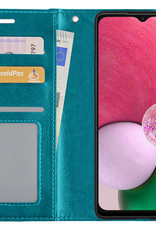 BASEY. Hoes Geschikt voor Samsung A13 5G Hoesje Bookcase Hoes Flip Case Book Cover - Hoesje Geschikt voor Samsung Galaxy A13 5G Hoes Book Case Hoesje - Turquoise