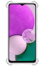 Nomfy Hoesje Geschikt voor Samsung A13 5G Hoesje Shock Proof Cover Case Shockproof Met 2x Screenprotector - Hoes Geschikt voor Samsung Galaxy A13 5G Hoes Siliconen Back Case - Transparant