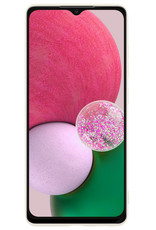 BASEY. Hoes Geschikt voor Samsung A13 5G Hoesje Siliconen Back Cover Case Met 2x Screenprotector - Hoesje Geschikt voor Samsung Galaxy A13 5G Hoes Cover Hoesje - Wit
