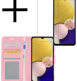 NoXx NoXx Samsung Galaxy A13 5G Hoesje Bookcase Lichtroze Met Screenprotector