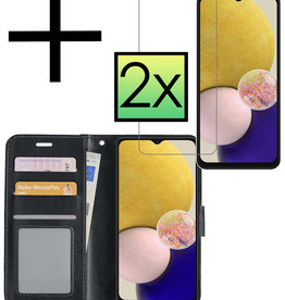 NoXx NoXx Samsung Galaxy A13 5G Hoesje Bookcase Zwart Met 2x Screenprotector