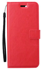 Nomfy Hoesje Geschikt voor Samsung A13 5G Hoes Bookcase Flipcase Book Cover Met Screenprotector - Hoes Geschikt voor Samsung Galaxy A13 5G Hoesje Book Case - Rood