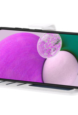 Nomfy Hoesje Geschikt voor Samsung A13 5G Hoes Bookcase Flipcase Book Cover Met Screenprotector - Hoes Geschikt voor Samsung Galaxy A13 5G Hoesje Book Case - Wit
