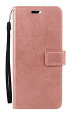 Nomfy Hoesje Geschikt voor Samsung A13 5G Hoes Bookcase Flipcase Book Cover Met 2x Screenprotector - Hoes Geschikt voor Samsung Galaxy A13 5G Hoesje Book Case - Rosé goud
