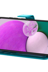 Nomfy Hoesje Geschikt voor Samsung A13 5G Hoes Bookcase Flipcase Book Cover Met 2x Screenprotector - Hoes Geschikt voor Samsung Galaxy A13 5G Hoesje Book Case - Turquoise