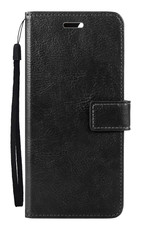 Nomfy Hoesje Geschikt voor Samsung A13 5G Hoes Bookcase Flipcase Book Cover Met 2x Screenprotector - Hoes Geschikt voor Samsung Galaxy A13 5G Hoesje Book Case - Zwart