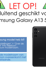 NoXx Samsung Galaxy A13 5G Hoesje Back Cover Siliconen Case Hoes - Zwart - 2x