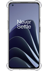 BASEY. Hoes Geschikt voor OnePlus 10 Pro Hoesje Shock Proof Case Hoes Siliconen Met Screenprotector - Hoesje Geschikt voor OnePlus 10 Pro Hoes Cover Shockproof - Transparant