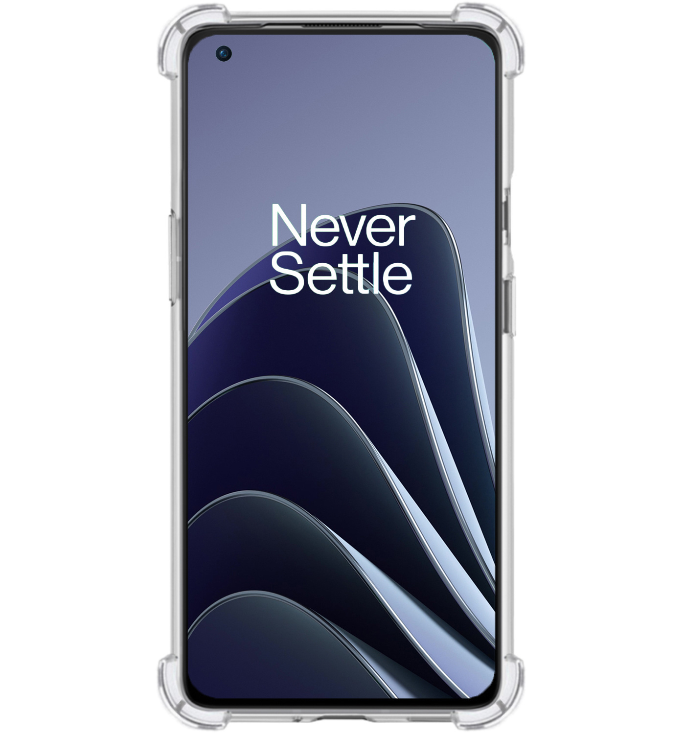 BASEY. Hoes Geschikt voor OnePlus 10 Pro Hoesje Shock Proof Case Hoes Siliconen Met 2x Screenprotector - Hoesje Geschikt voor OnePlus 10 Pro Hoes Cover Shockproof - Transparant