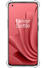 NoXx Hoes Geschikt voor OnePlus 10 Pro Hoesje Siliconen Cover Shock Proof Back Case Shockproof Hoes Met Screenprotector - Transparant