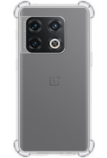 NoXx Hoes Geschikt voor OnePlus 10 Pro Hoesje Siliconen Cover Shock Proof Back Case Shockproof Hoes Met 2x Screenprotector - Transparant