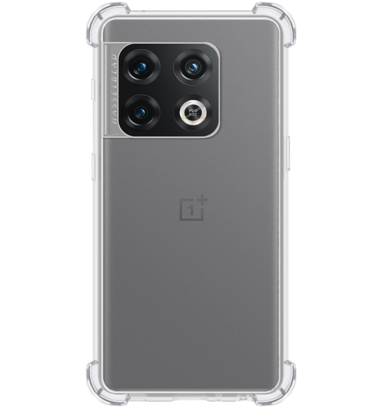 NoXx Hoes Geschikt voor OnePlus 10 Pro Hoesje Siliconen Cover Shock Proof Back Case Shockproof Hoes Met 2x Screenprotector - Transparant