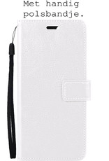 BASEY. Hoes Geschikt voor OnePlus 10 Pro Hoesje Bookcase Hoes Flip Case Book Cover Met Screenprotector - Hoesje Geschikt voor OnePlus 10 Pro Hoes Book Case Hoesje - Wit