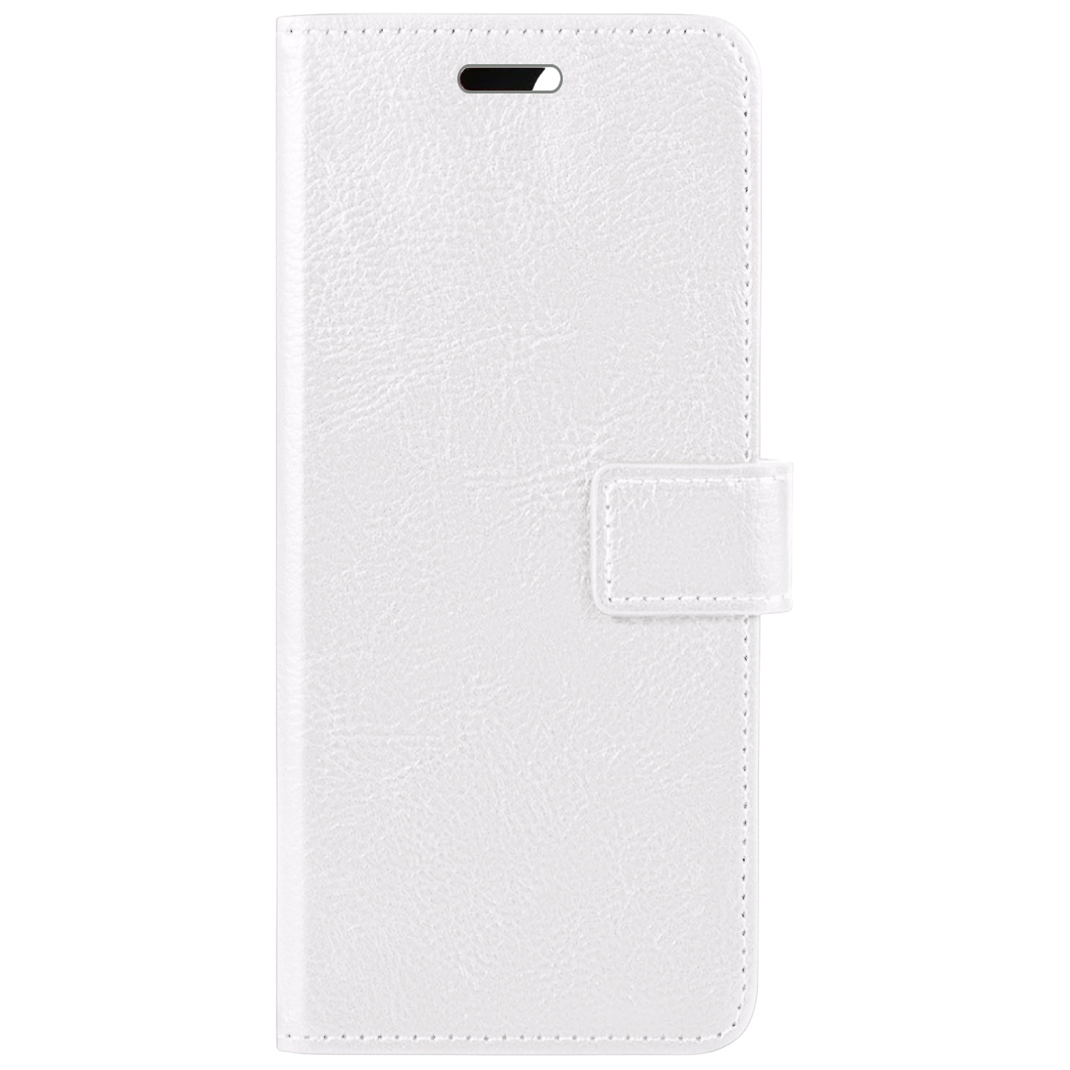 Hoes Geschikt voor OnePlus 10 Pro Hoesje Bookcase Hoes Flip Case Book Cover Met 2x Screenprotector - Hoesje Geschikt voor OnePlus 10 Pro Hoes Book Case Hoesje - Wit