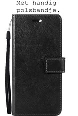 BASEY. Hoes Geschikt voor OnePlus 10 Pro Hoesje Bookcase Hoes Flip Case Book Cover Met 2x Screenprotector - Hoesje Geschikt voor OnePlus 10 Pro Hoes Book Case Hoesje - Zwart