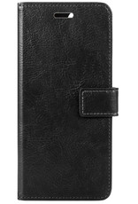 Hoes Geschikt voor OnePlus 10 Pro Hoesje Bookcase Hoes Flip Case Book Cover Met 2x Screenprotector - Hoesje Geschikt voor OnePlus 10 Pro Hoes Book Case Hoesje - Zwart