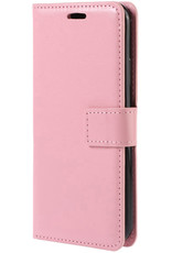 Hoes Geschikt voor OnePlus 10 Pro Hoesje Book Case Hoes Flip Cover Wallet Bookcase Met Screenprotector - Lichtroze