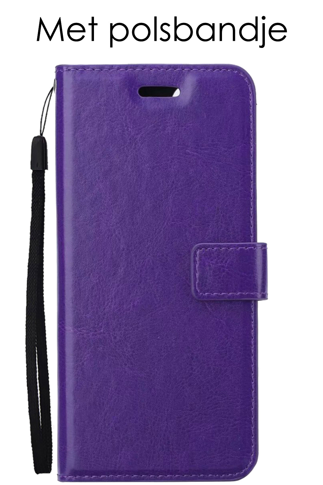 NoXx Hoes Geschikt voor OnePlus 10 Pro Hoesje Book Case Hoes Flip Cover Wallet Bookcase Met Screenprotector - Paars