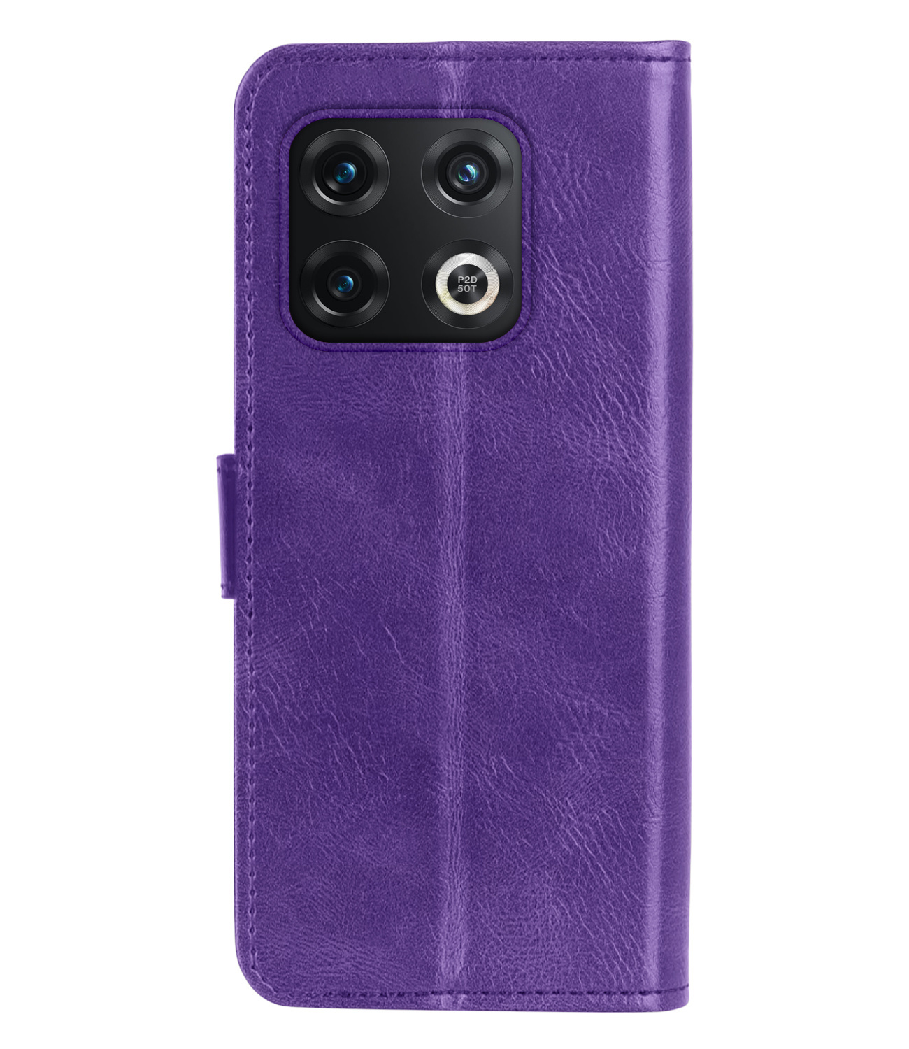 NoXx Hoes Geschikt voor OnePlus 10 Pro Hoesje Book Case Hoes Flip Cover Wallet Bookcase Met Screenprotector - Paars