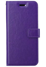 NoXx Hoes Geschikt voor OnePlus 10 Pro Hoesje Book Case Hoes Flip Cover Wallet Bookcase Met Screenprotector - Paars