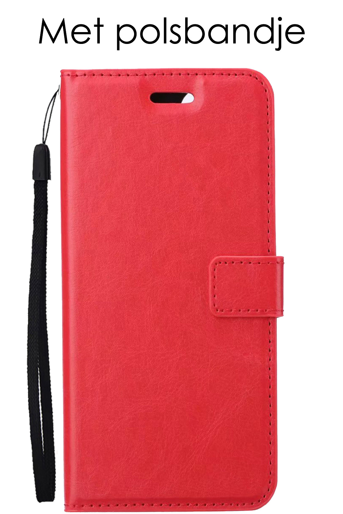 NoXx Hoes Geschikt voor OnePlus 10 Pro Hoesje Book Case Hoes Flip Cover Wallet Bookcase Met Screenprotector - Rood