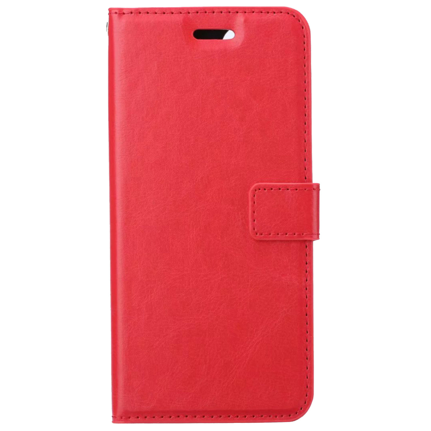 NoXx Hoes Geschikt voor OnePlus 10 Pro Hoesje Book Case Hoes Flip Cover Wallet Bookcase Met Screenprotector - Rood