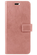NoXx Hoes Geschikt voor OnePlus 10 Pro Hoesje Book Case Hoes Flip Cover Wallet Bookcase Met Screenprotector - Rosé goud