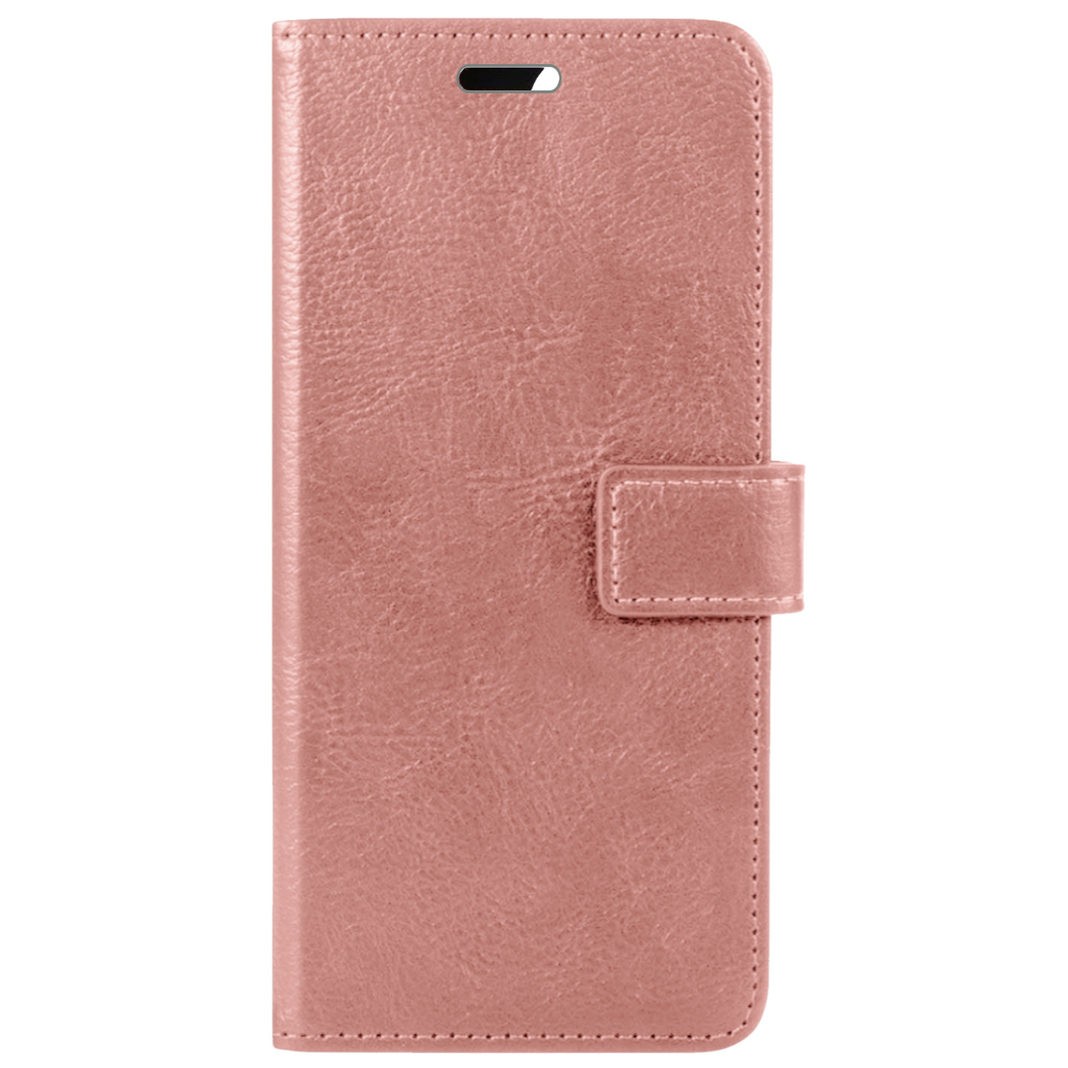 Hoes Geschikt voor OnePlus 10 Pro Hoesje Book Case Hoes Flip Cover Wallet Bookcase Met Screenprotector - Rosé goud