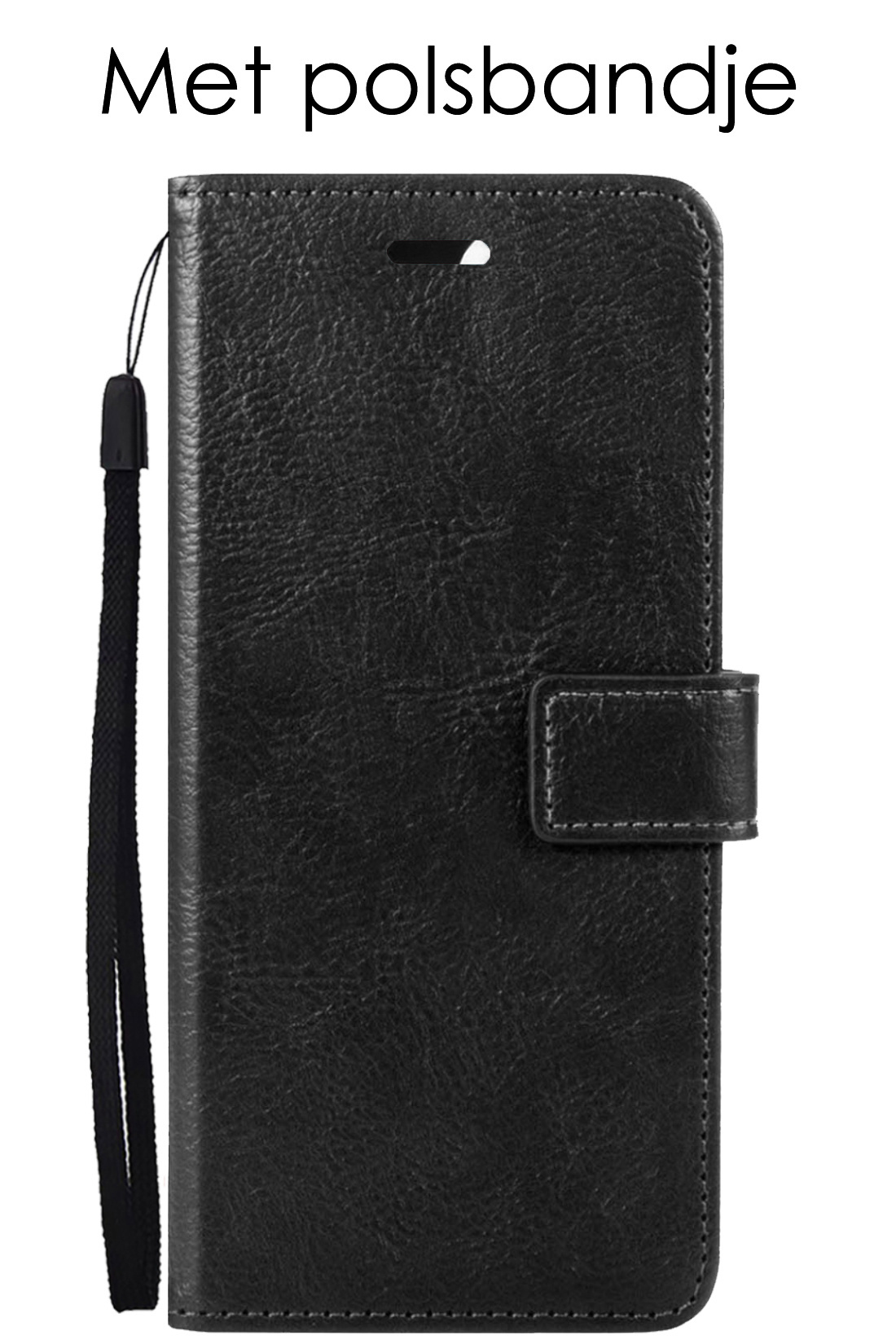 NoXx Hoes Geschikt voor OnePlus 10 Pro Hoesje Book Case Hoes Flip Cover Wallet Bookcase Met Screenprotector - Zwart