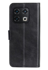 NoXx Hoes Geschikt voor OnePlus 10 Pro Hoesje Book Case Hoes Flip Cover Wallet Bookcase Met Screenprotector - Zwart