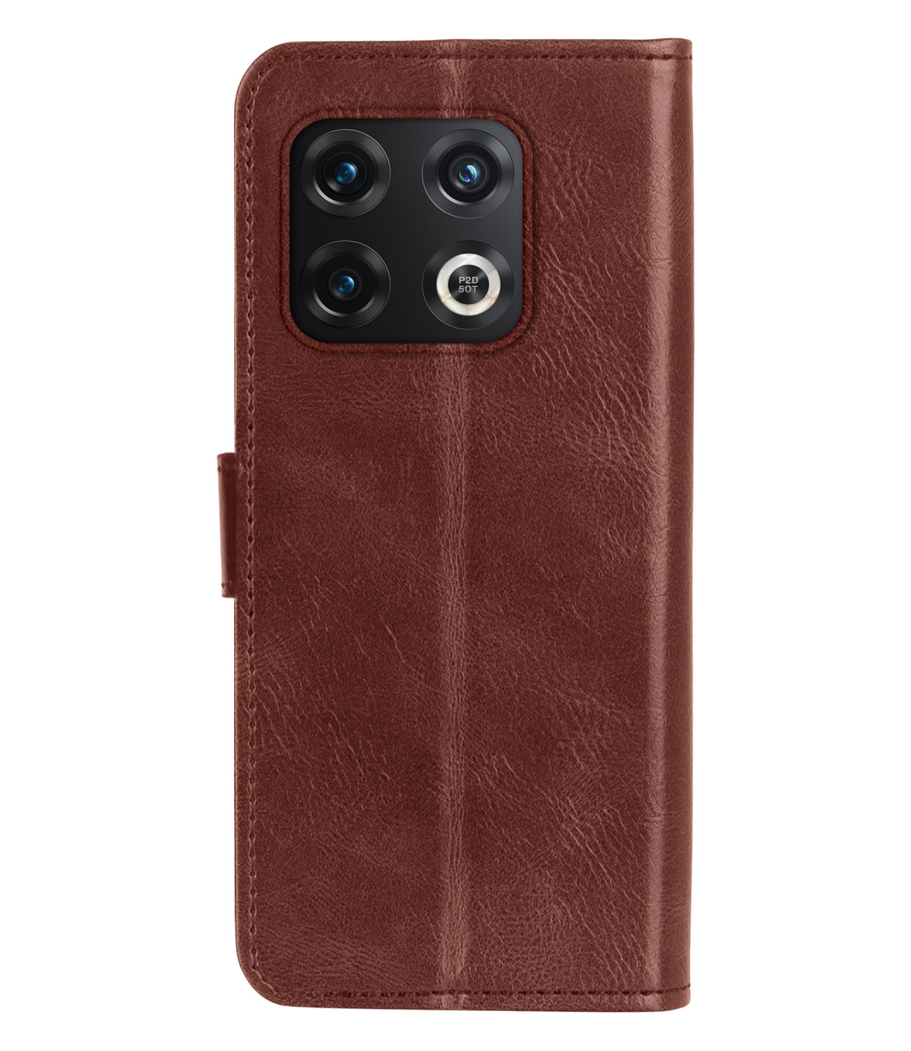 NoXx Hoes Geschikt voor OnePlus 10 Pro Hoesje Book Case Hoes Flip Cover Wallet Bookcase Met 2x Screenprotector - Bruin