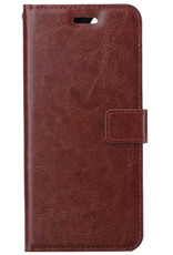 NoXx Hoes Geschikt voor OnePlus 10 Pro Hoesje Book Case Hoes Flip Cover Wallet Bookcase Met 2x Screenprotector - Bruin