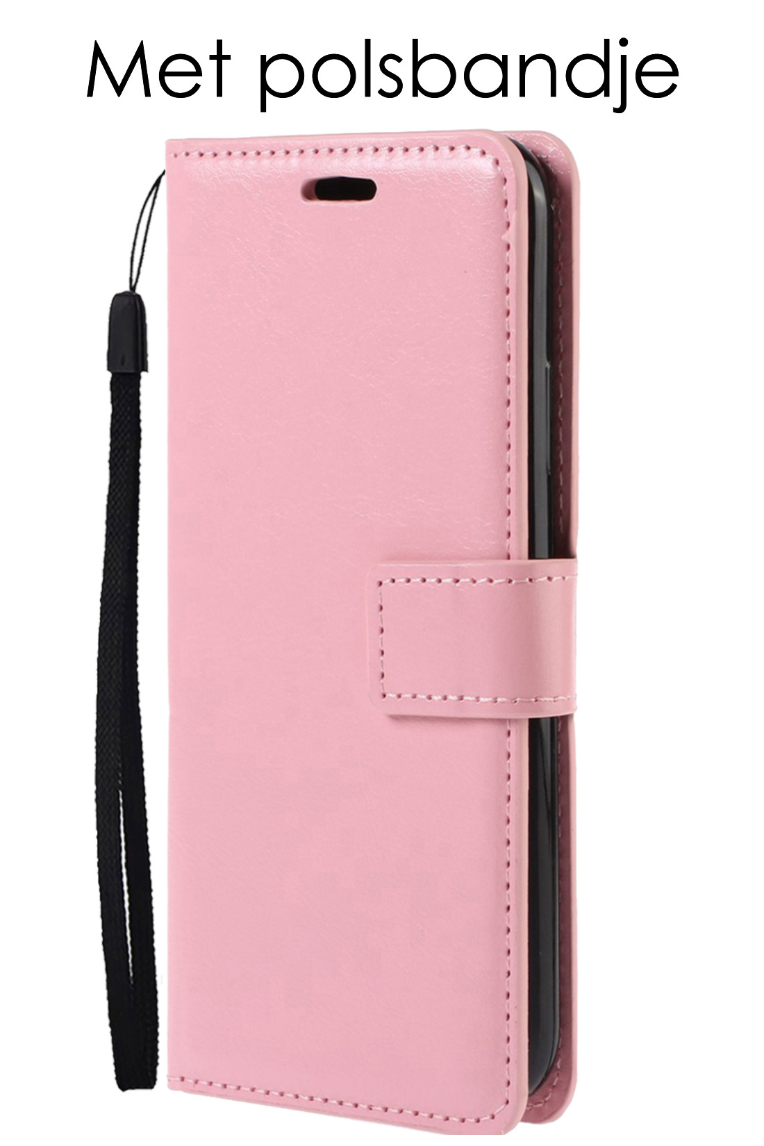 NoXx Hoes Geschikt voor OnePlus 10 Pro Hoesje Book Case Hoes Flip Cover Wallet Bookcase Met 2x Screenprotector - Lichtroze