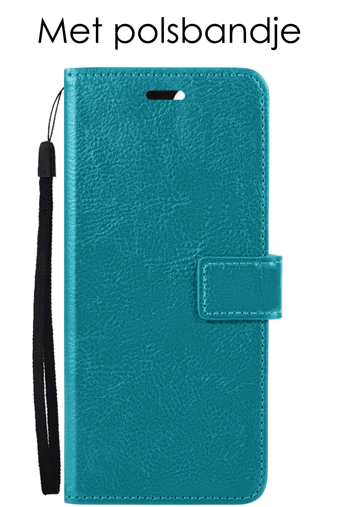 OnePlus 10 Pro Hoesje Bookcase Flip Cover Book Case Met 2x Screenprotector - Turquoise