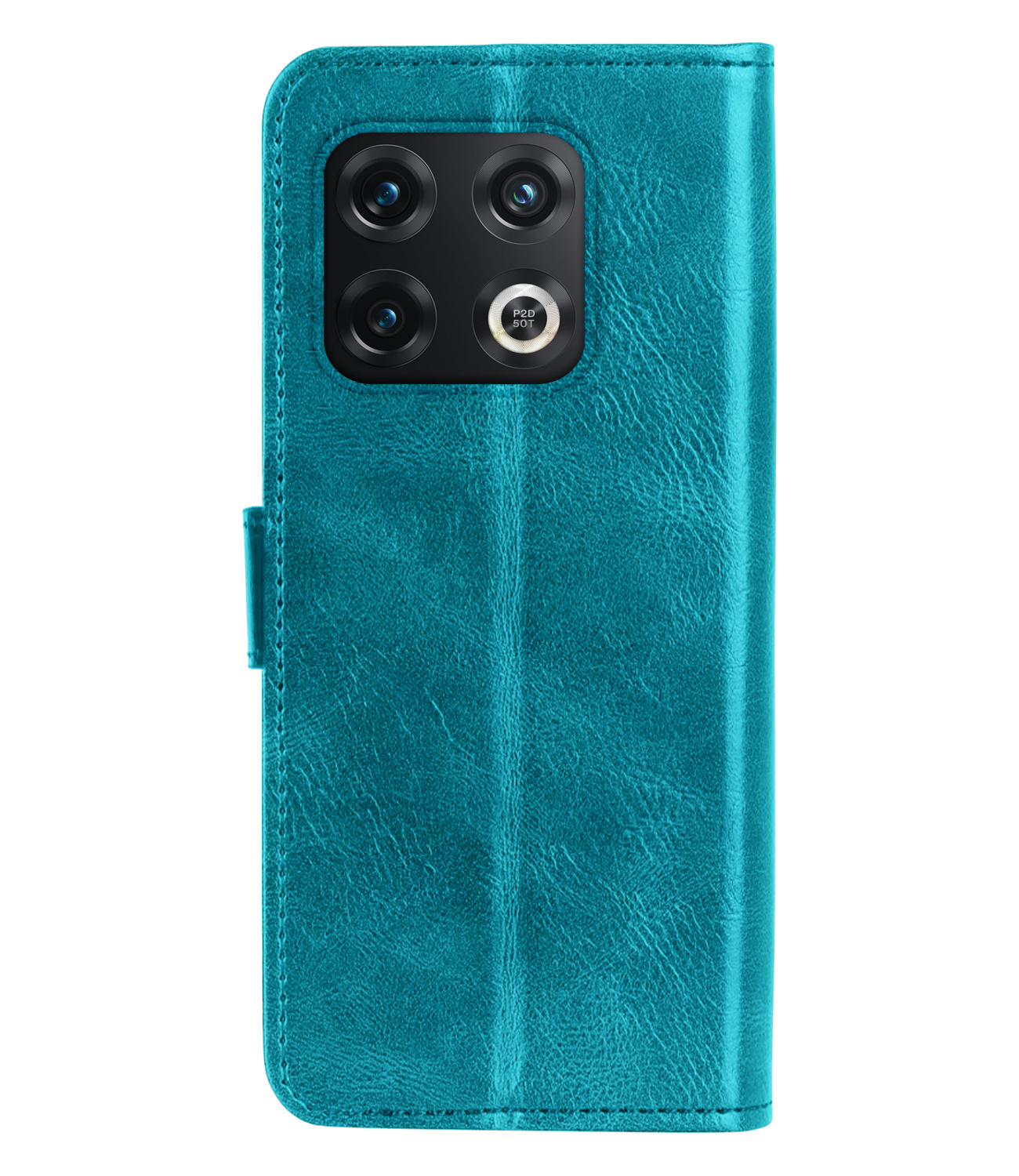 OnePlus 10 Pro Hoesje Bookcase Flip Cover Book Case Met 2x Screenprotector - Turquoise