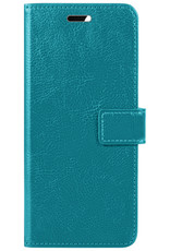 NoXx Hoes Geschikt voor OnePlus 10 Pro Hoesje Book Case Hoes Flip Cover Wallet Bookcase Met 2x Screenprotector - Turquoise