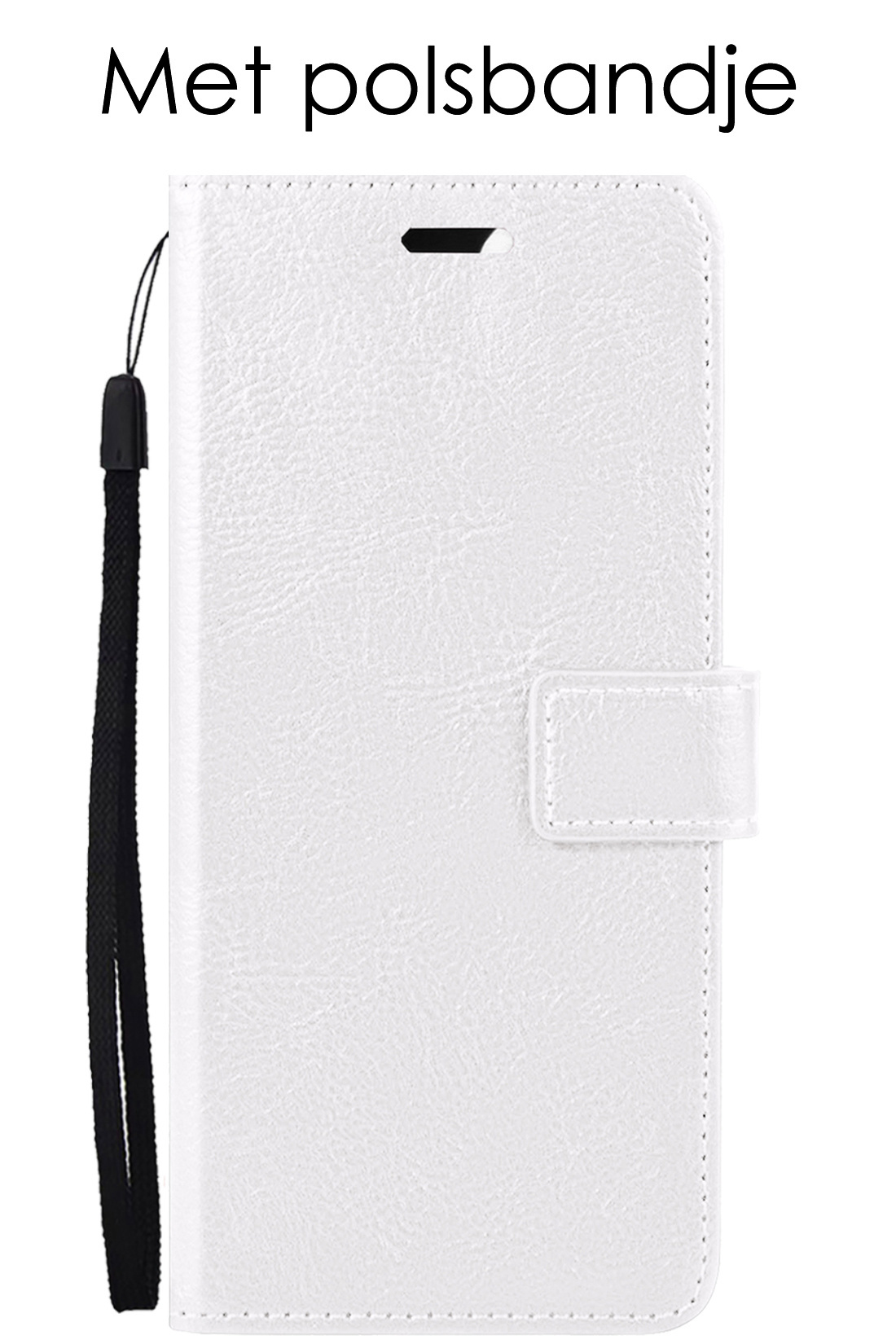 NoXx Hoes Geschikt voor OnePlus 10 Pro Hoesje Book Case Hoes Flip Cover Wallet Bookcase Met 2x Screenprotector - Wit