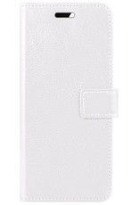 NoXx Hoes Geschikt voor OnePlus 10 Pro Hoesje Book Case Hoes Flip Cover Wallet Bookcase Met 2x Screenprotector - Wit