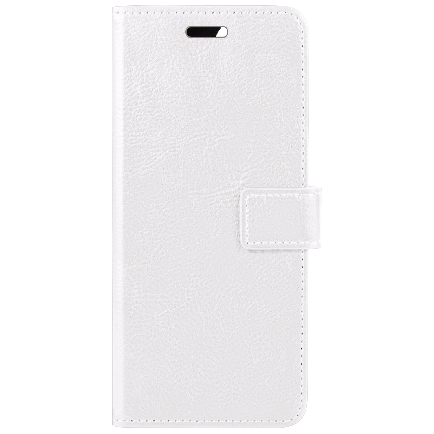 NoXx Hoes Geschikt voor OnePlus 10 Pro Hoesje Book Case Hoes Flip Cover Wallet Bookcase Met 2x Screenprotector - Wit
