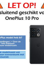 OnePlus 10 Pro Hoesje Bookcase Met Screenprotector - OnePlus 10 Pro Screenprotector - OnePlus 10 Pro Book Case Met Screenprotector Donker Roze