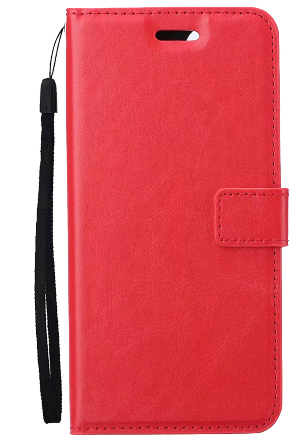 Nomfy Hoesje Geschikt voor OnePlus 10 Pro Hoes Bookcase Flipcase Book Cover Met Screenprotector - Hoes Geschikt voor OnePlus 10 Pro Hoesje Book Case - Rood
