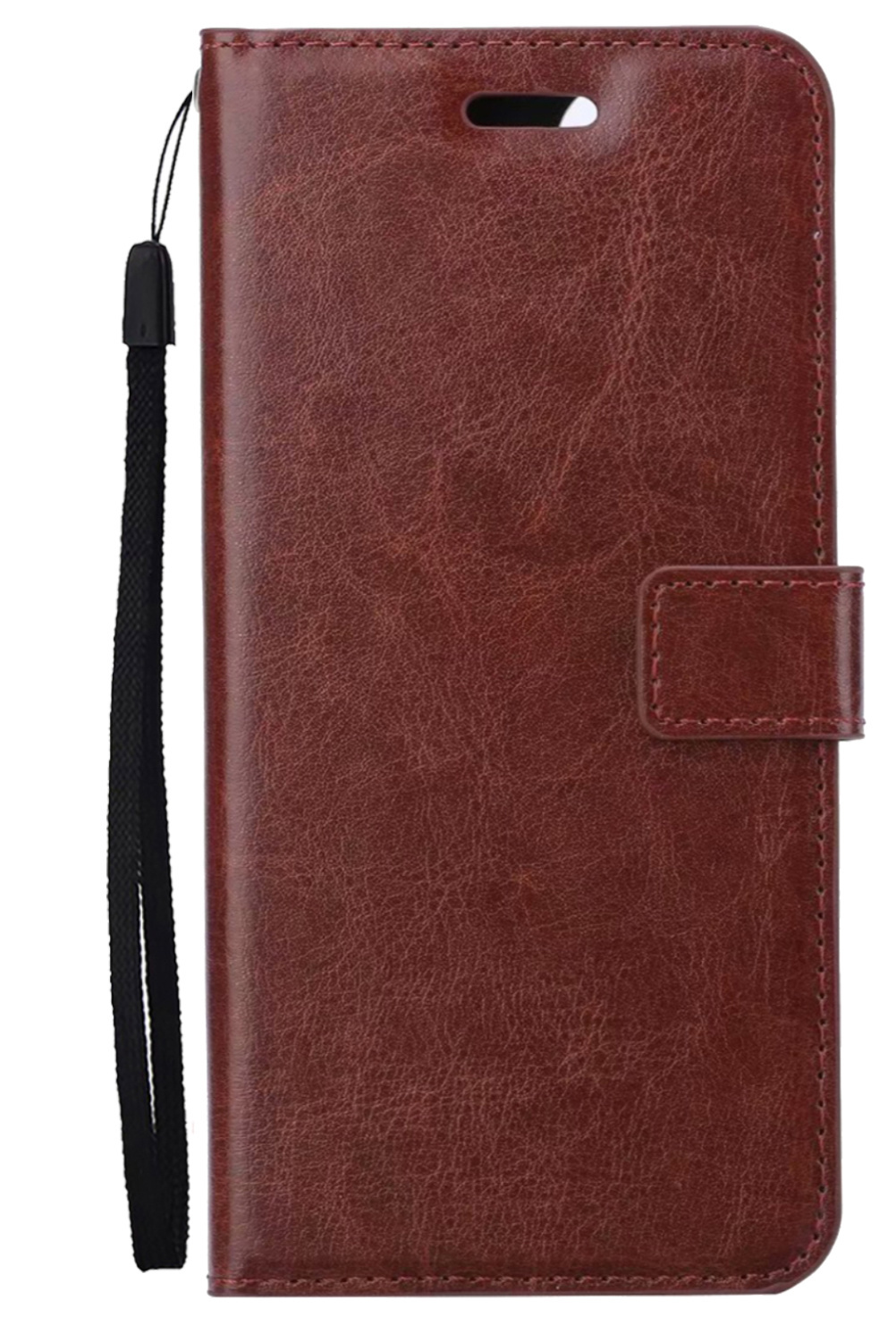 Nomfy Hoesje Geschikt voor OnePlus 10 Pro Hoes Bookcase Flipcase Book Cover Met 2x Screenprotector - Hoes Geschikt voor OnePlus 10 Pro Hoesje Book Case - Bruin