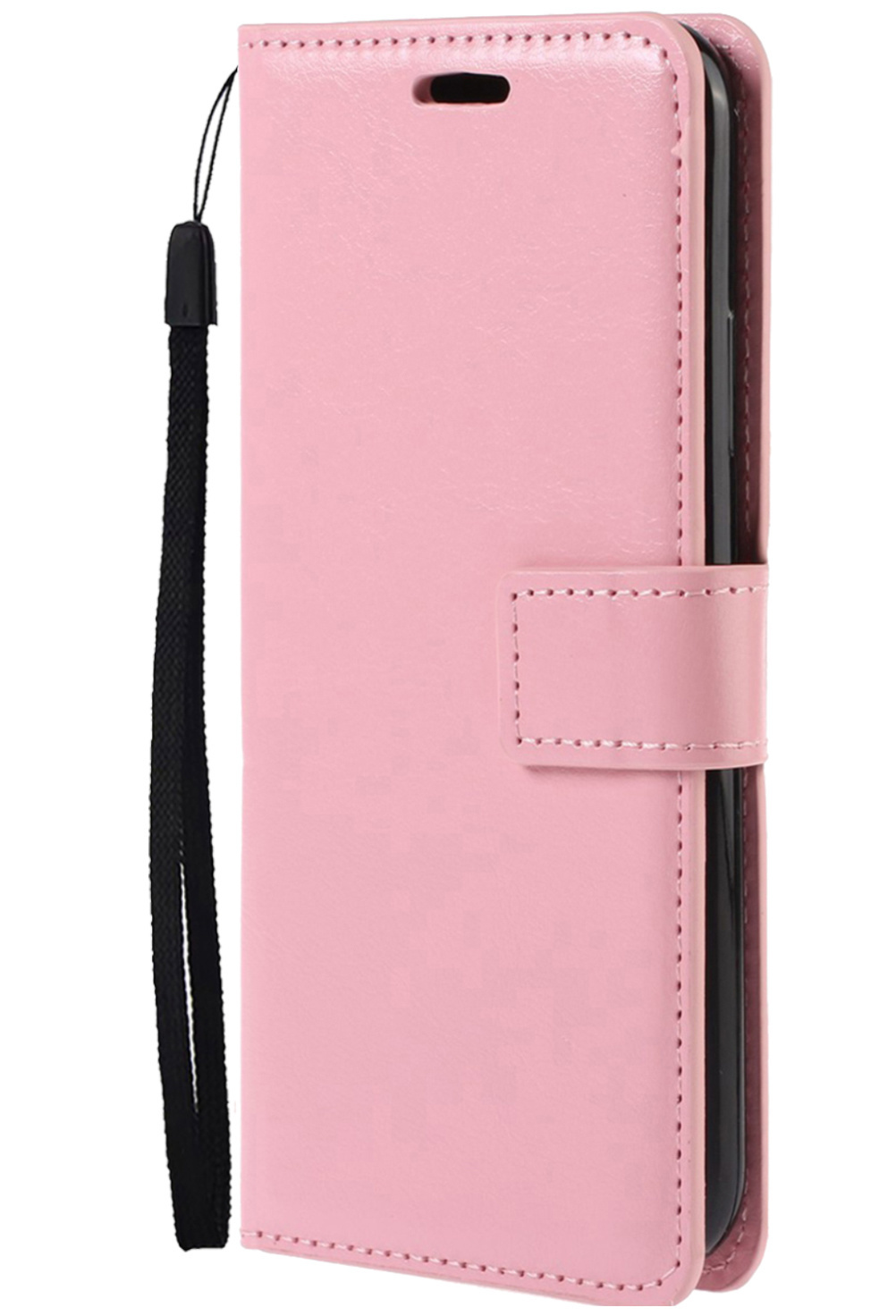 Nomfy Hoesje Geschikt voor OnePlus 10 Pro Hoes Bookcase Flipcase Book Cover Met 2x Screenprotector - Hoes Geschikt voor OnePlus 10 Pro Hoesje Book Case - Lichtroze