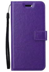 Nomfy Hoesje Geschikt voor OnePlus 10 Pro Hoes Bookcase Flipcase Book Cover Met 2x Screenprotector - Hoes Geschikt voor OnePlus 10 Pro Hoesje Book Case - Paars