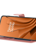 OnePlus 10 Pro Hoesje Bookcase Met 2x Screenprotector - OnePlus 10 Pro Screenprotector 2x - OnePlus 10 Pro Book Case Met 2x Screenprotector Rose Goud