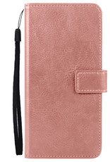 Nomfy Hoesje Geschikt voor OnePlus 10 Pro Hoes Bookcase Flipcase Book Cover Met 2x Screenprotector - Hoes Geschikt voor OnePlus 10 Pro Hoesje Book Case - Rosé goud