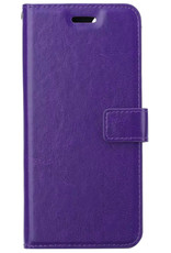 BASEY. Hoes Geschikt voor OnePlus 10 Pro Hoesje Bookcase Hoes Flip Case Book Cover Met Screenprotector - Hoesje Geschikt voor OnePlus 10 Pro Hoes Book Case Hoesje - Paars
