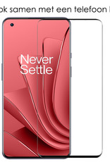 NoXx Hoes Geschikt voor OnePlus 10 Pro Hoesje Book Case Hoes Flip Cover Wallet Bookcase Met 2x Screenprotector - Zwart
