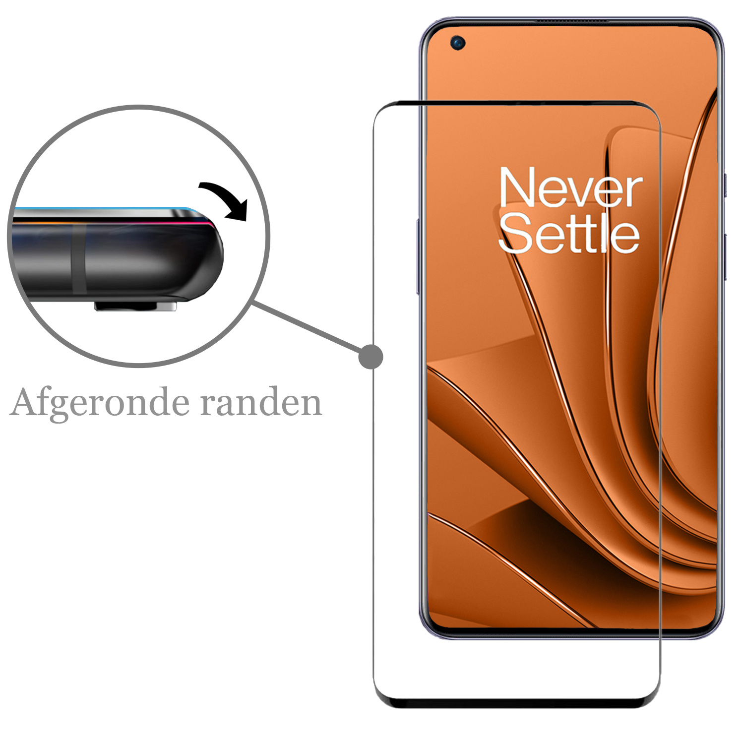 Nomfy Hoesje Geschikt voor OnePlus 10 Pro Hoes Bookcase Flipcase Book Cover Met Screenprotector - Hoes Geschikt voor OnePlus 10 Pro Hoesje Book Case - Donkerroze